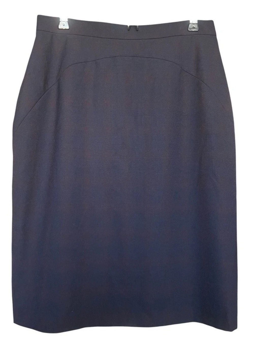 Reiss Tyra Dark Navy & Burgundy Plaid Pencil Skirt